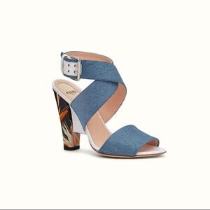 Fendi Blue Denim Women's Heels Size 37/7